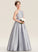 Alani Scoop Neck Taffeta Bow(s) With Floor-Length A-Line Beading Junior Bridesmaid Dresses