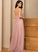 Embellishment Neckline Silhouette Ruffle Fabric Length V-neck A-Line Floor-Length SplitFront Marianna A-Line/Princess