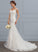 Dress Court V-neck Jade Wedding Dresses Train Trumpet/Mermaid Wedding Tulle