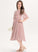 Neck Knee-Length Pleated Chiffon Bow(s) With A-Line Junior Bridesmaid Dresses Scoop Janessa
