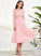 Silhouette Knee-Length Length Fabric A-Line Lace Sleeve Straps Sleeves Nathalie A-Line/Princess Natural Waist
