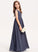Chiffon Ruffle With Junior Bridesmaid Dresses V-neck A-Line Floor-Length Leyla