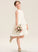 Bow(s) Aubree Chiffon Junior Bridesmaid Dresses A-Line Neck Scoop Knee-Length Ruffles With Cascading