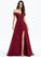 A-Line Sweep Cailyn Lace Off-the-Shoulder Train With Sequins Prom Dresses Chiffon