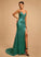 Trumpet/Mermaid V-neck Sequined Leilani Beading Floor-Length Prom Dresses With Sequins