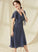 A-Line V-neck Fabric Embellishment Neckline Knee-Length Silhouette Ruffle Length Emmy Spaghetti Staps Floor Length