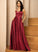 Floor-Length Satin Front Prom Dresses Pockets With A-Line Split Carmen V-neck
