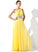Chiffon A-Line Izabella With Beading One-Shoulder Ruffle Floor-Length Prom Dresses