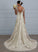 Sequins Court Lace Dress Train Wedding Dresses Beading With V-neck A-Line Wedding Nicole Tulle