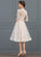Wedding Dresses Paityn With Bow(s) A-Line Knee-Length Wedding V-neck Tulle Dress