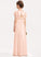 Scoop Bow(s) Lace With A-Line Neck Cascading Junior Bridesmaid Dresses Nataly Ruffles Beading Floor-Length