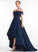 Off-the-Shoulder Ball-Gown/Princess Asymmetrical Satin Iliana Prom Dresses