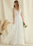 V-neck With Sweep Lace Destiny A-Line Dress Wedding Sequins Train Wedding Dresses Chiffon