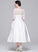 Wedding Dresses Sweetheart Satin Pockets Harper Dress Ball-Gown/Princess With Tea-Length Wedding