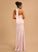Halter Satin Floor-Length Malia Prom Dresses Sheath/Column Bow(s) With