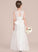 Junior Bridesmaid Dresses With Sash Bow(s) Floor-Length Renee Lace Scoop Neck A-Line