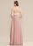 Embellishment Silhouette A-Line SplitFront V-neck Floor-Length Fabric Neckline Length Gina Spaghetti Staps A-Line/Princess