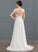 V-neck Train A-Line With Chiffon Wedding Split Front Dress Jacqueline Sweep Wedding Dresses