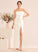 Annalise Sheath/Column Wedding Dresses With Dress Ruffle Front Floor-Length Wedding Sweetheart Split