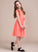 Janet A-Line Chiffon Scoop With Junior Bridesmaid Dresses Neck Knee-Length Bow(s)