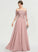 Floor-Length Prom Dresses Ball-Gown/Princess Pleated Sequins Chiffon Off-the-Shoulder Greta With