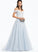 Sequins Off-the-Shoulder Selina With Train Sweep Ball-Gown/Princess Tulle Prom Dresses
