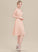 Silhouette A-Line Embellishment Ruffle Length Fabric V-neck Neckline Knee-Length Jolie Scoop Knee Length