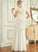 Lace Scoop Wedding Dresses Jessie A-Line Chiffon Floor-Length Sequins With Wedding Dress Neck