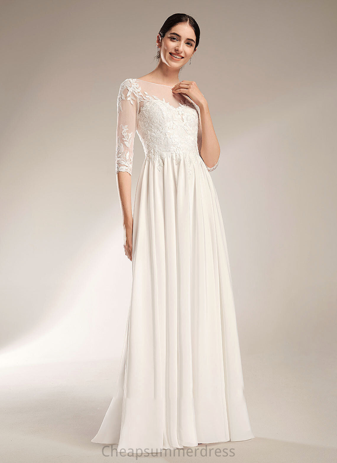 Train Dress Sequins Wedding Laura Sweep Wedding Dresses With Illusion A-Line