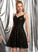 V-neck Short/Mini Meghan Sequined A-Line Prom Dresses