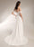 A-Line Wedding With Off-the-Shoulder Pleated Wedding Dresses Court Bailey Dress Train