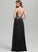 V-neck Floor-Length Lorelei A-Line Lace Chiffon Front Prom Dresses Split Sequins With