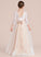 Ball-Gown/Princess Scoop Kamari With Floor-Length Junior Bridesmaid Dresses Lace Sash Beading Tulle Bow(s) Neck