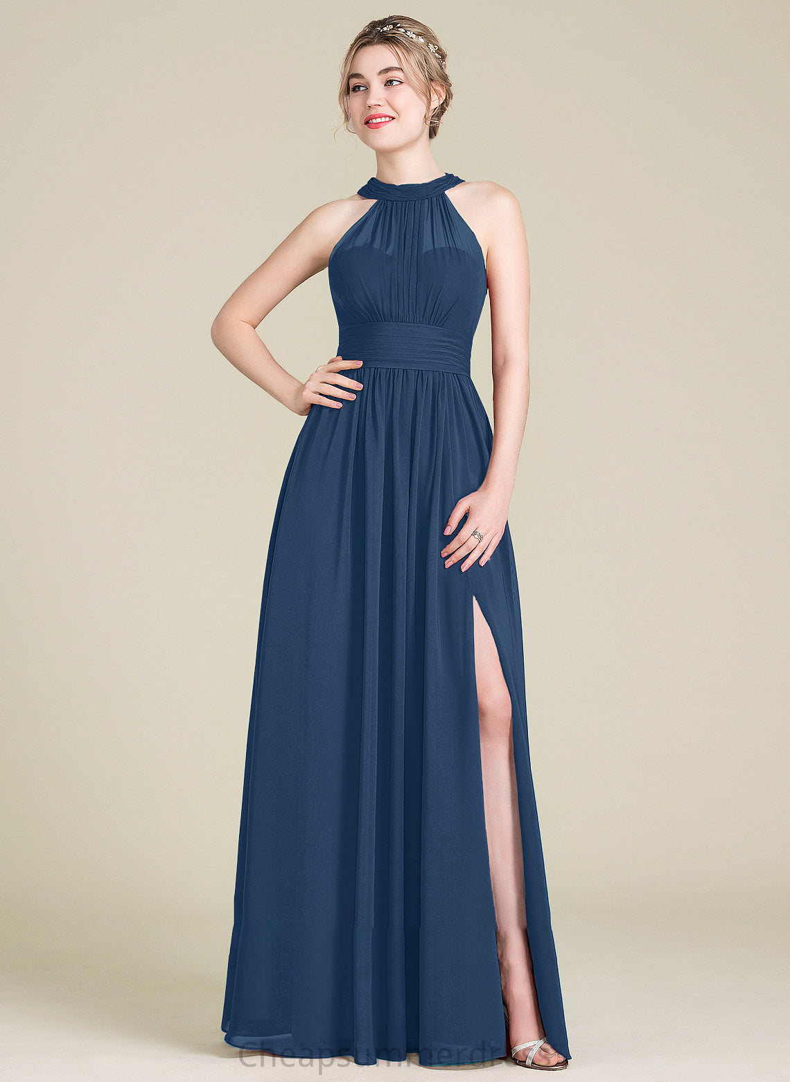 Fabric ScoopNeck A-Line Ruffle SplitFront Silhouette Embellishment Bow(s) Length Neckline Floor-Length Elsa