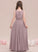 Chiffon Floor-Length Neck Lily Junior Bridesmaid Dresses A-Line Scoop