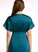 Straps Neckline A-Line Length Silhouette Fabric V-neck Satin Floor-Length Amber Spaghetti Staps Natural Waist