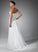 Sweetheart Rebecca Train Wedding Dresses Chiffon Sweep Beading Dress Ruffle With Empire Wedding
