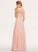 A-Line V-neck Length Straps Silhouette Lace Neckline Fabric Floor-Length Taliyah A-Line/Princess Sleeveless