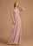Neckline Ruffle Floor-Length Silhouette Embellishment Fabric A-Line Length Off-the-Shoulder Lisa Halter Floor Length