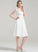Knee-Length V-neck A-Line Wedding Dress Wedding Dresses Vivian Satin