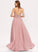 Chiffon Floor-Length Prom Dresses A-Line V-neck Juliette