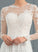 Train Jordan Appliques Lace A-Line Front Wedding Dresses Illusion Dress Sweep Split Wedding With Chiffon
