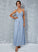 Front Prom Dresses Split Neck With A-Line Ankle-Length Greta Cowl