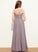 Madison A-Line V-neck Lace Floor-Length Junior Bridesmaid Dresses Chiffon