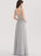 Floor-Length Chiffon V-neck Prom Dresses Sequins Beading A-Line With Aleah