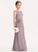 Cascading Junior Bridesmaid Dresses Scoop Bow(s) Chiffon Ruffles With Neck Kinley A-Line Floor-Length