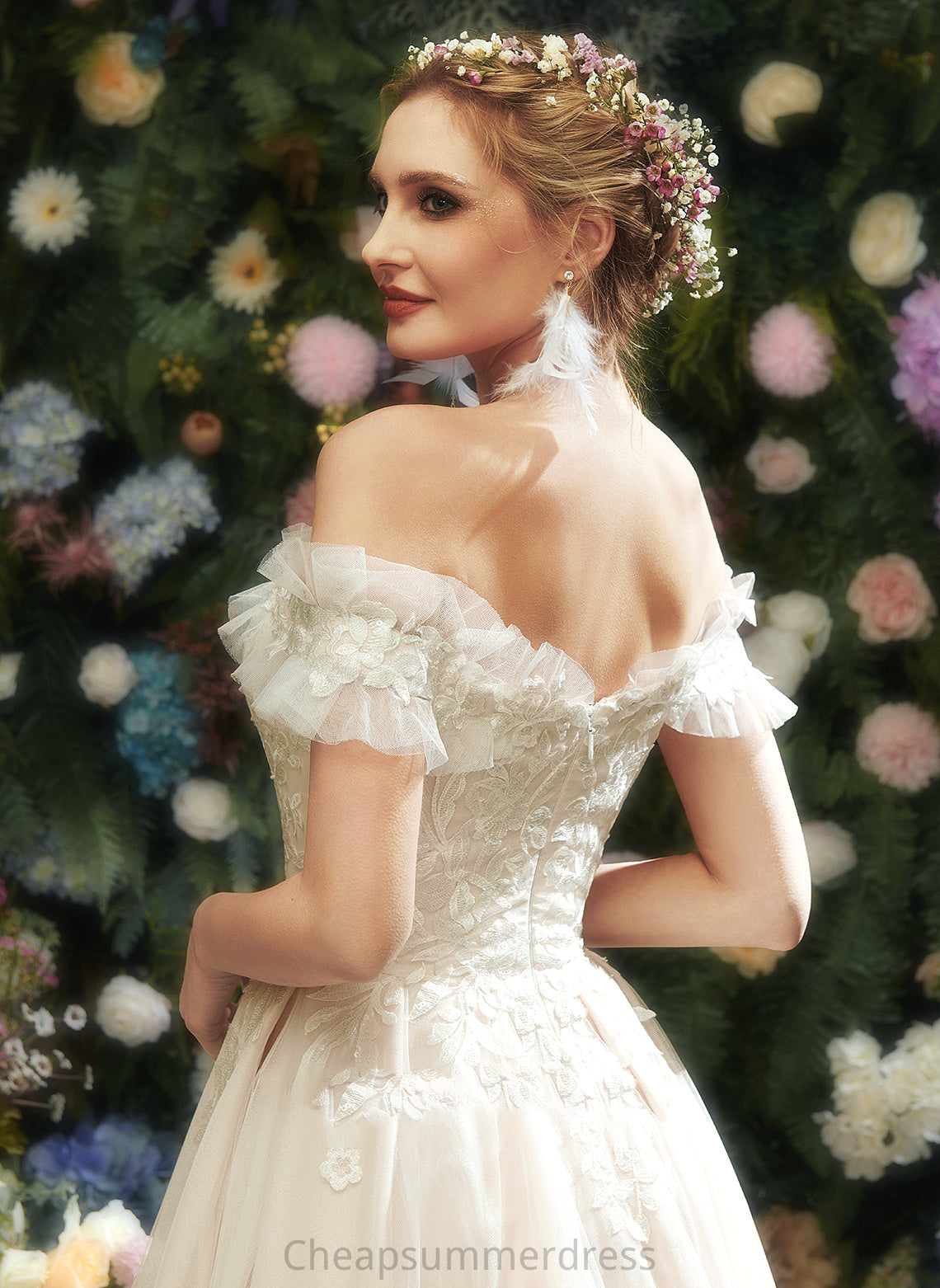 Wedding Dresses Floor-Length Dress With Sweetheart Wedding A-Line Lace Sequins Jaylen