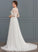 Dress Wedding Dresses Lace Wedding Chiffon Sweep With Beading Esmeralda Sequins A-Line V-neck Train