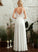 V-neck Kenzie Split Dress Front Wedding Dresses Floor-Length A-Line Wedding With