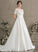 Court Sequins Train Dress Kimberly Wedding With Scoop Satin Wedding Dresses Pockets Ball-Gown/Princess Neck Beading